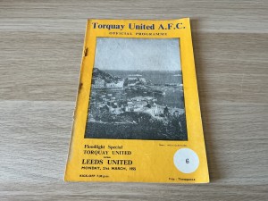Torquay United v Leeds United 1954/55 Floodlight Friendly - 21st March 1955 for sale on Ebay