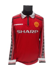 Manchester United Umbro Sharp 1998 2000 Home Shirt Long Sleeve Red Size XL for sale on Ebay