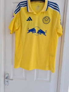 ** ADIDAS SIZE XL YELLOW LEEDS UNITED AWAY SHIRT ** for sale on Ebay