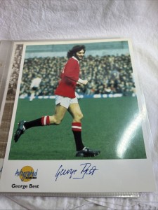 George Best Signed Autographed Editions Westminster Photo Card Manchester United for sale on Ebay